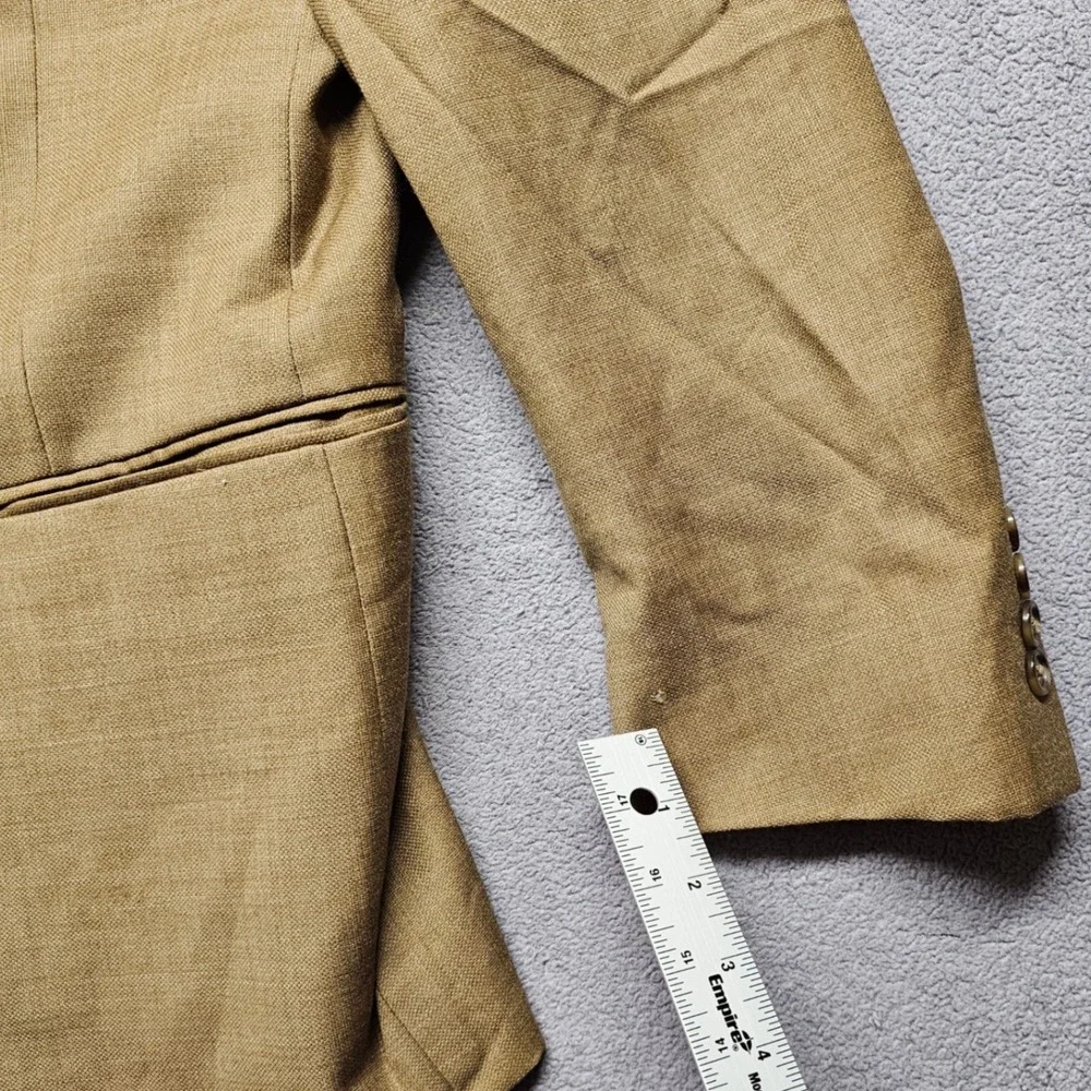 Jos. A. Bank Blazer Jacket Mens 44S Brown Lined Tailored Fit Single Breasted
